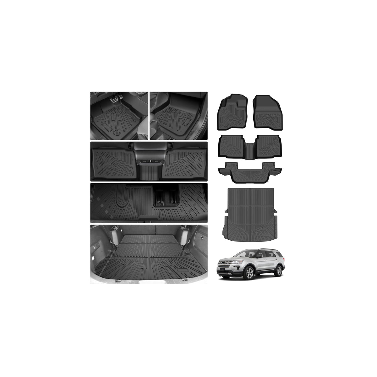 Cartist Floor Mats Fit for Honda HR-V HRV 2023 2024 2025 2026 (Include Hybrid) All Weather Floor Liners Front & 2nd Row Floor Mat for HRV Heavy Duty