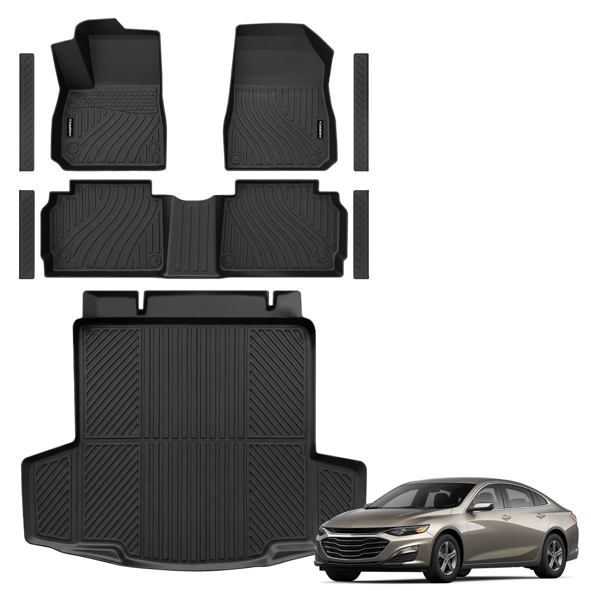 All Weather Floor Mats Full Sets for 2015-2020 Chevy Chevrolet Suburban