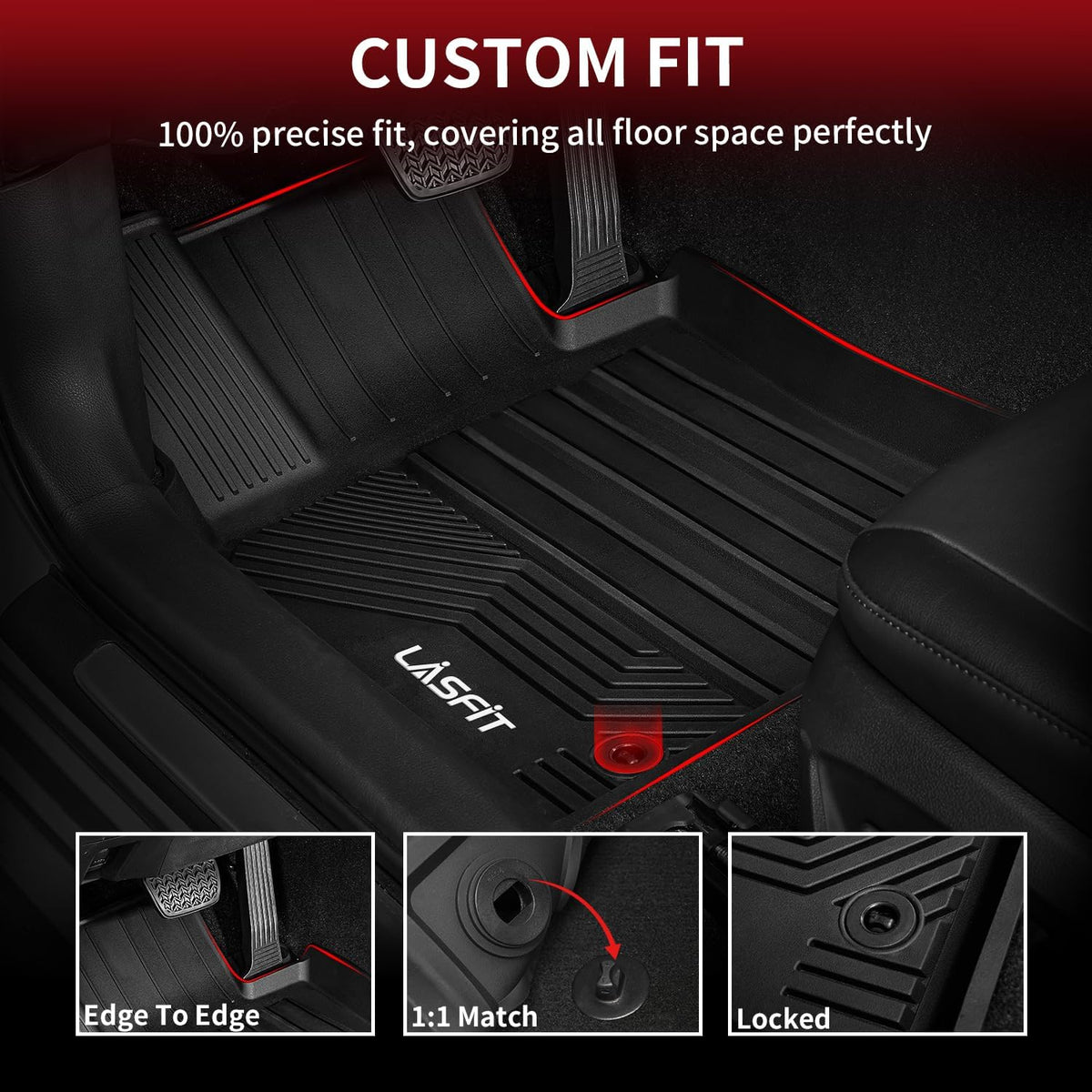 LASFIT Floor Mats for Toyota 4Runner 2013-2024 & for Lexus GX460 2014-2023