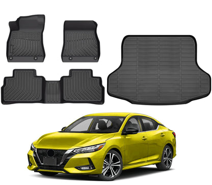 KUST Custom Fit Floor Mats for 2019-2025 2026 Nissan Altima Accessories All Weather Floor Mat Carpet Liners Front Rear 2 Row Seat Black Liner TPE