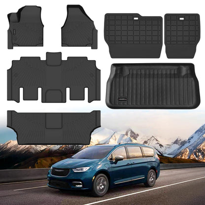 All Weather Floor Mats Full Sets for 2015-2020 Chevy Chevrolet Suburban