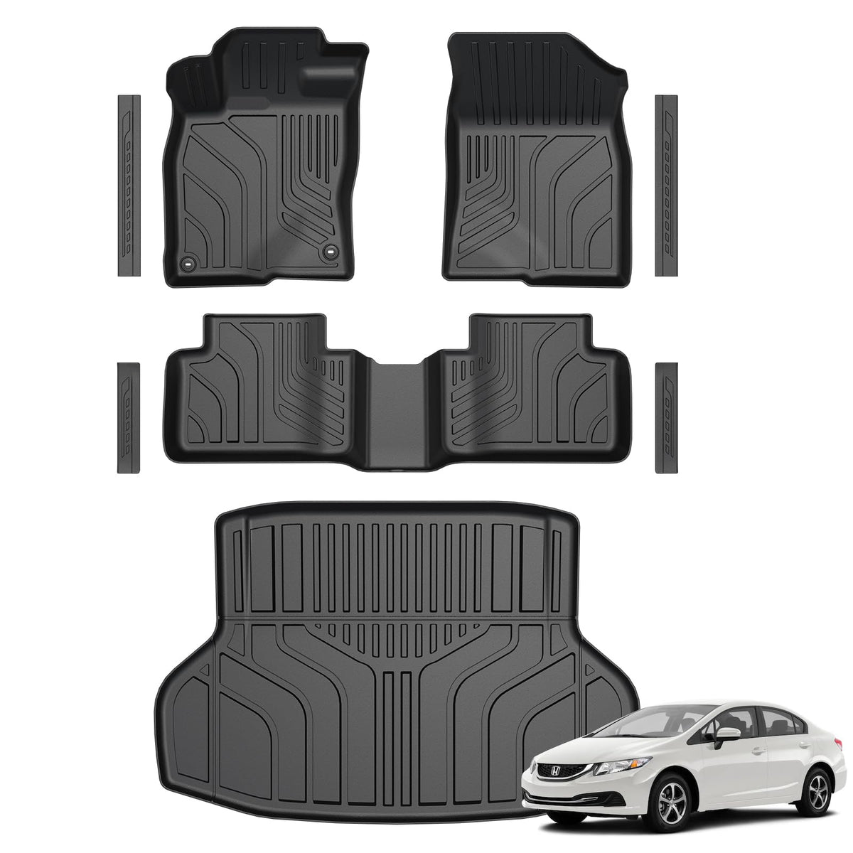 Floor Mats for 2016-2021 Honda Civic Sedan Accessories