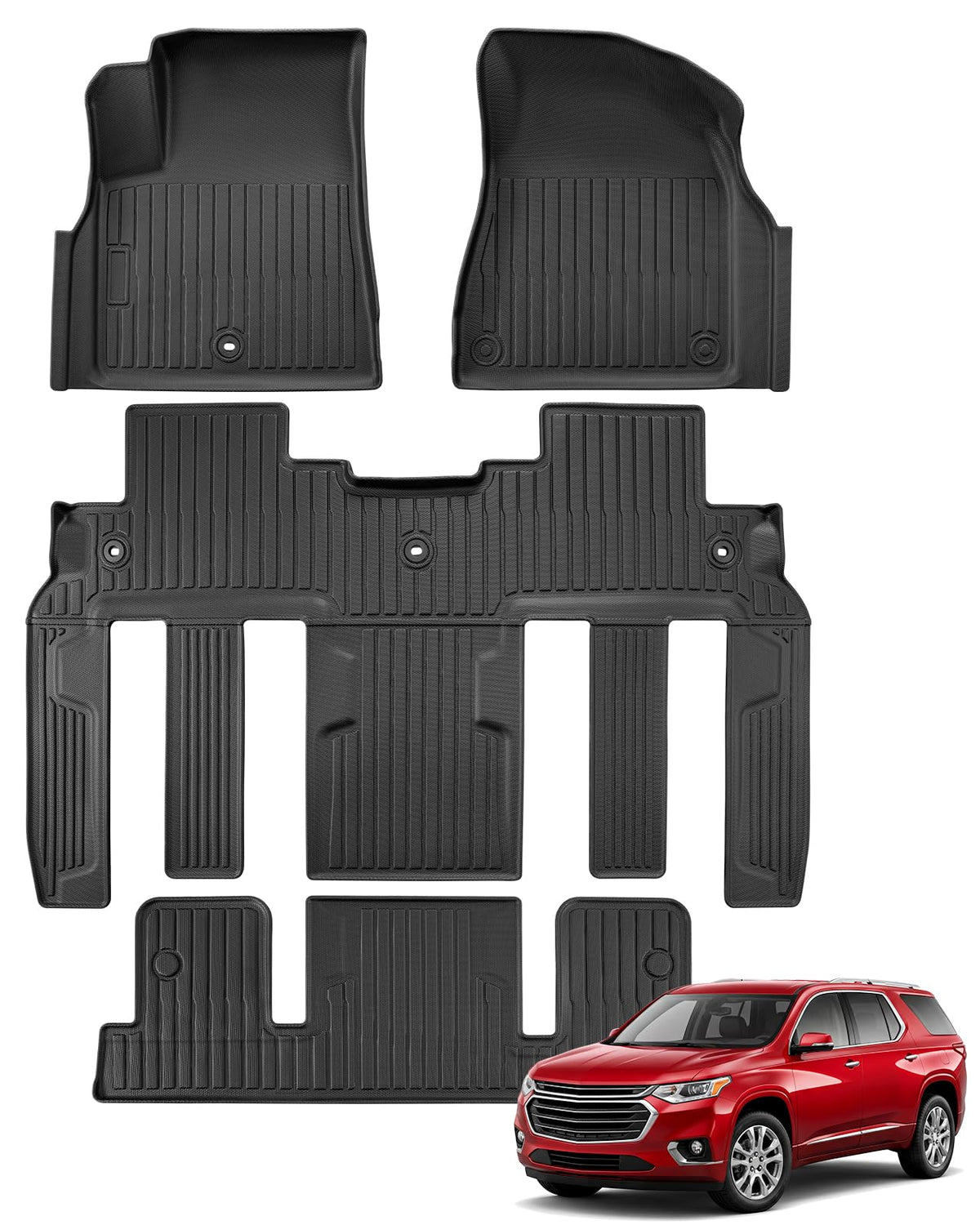 for Toyota Sienna 2013-2020 Floor Mats Cargo Liner Trunk Mat (8 Seater)