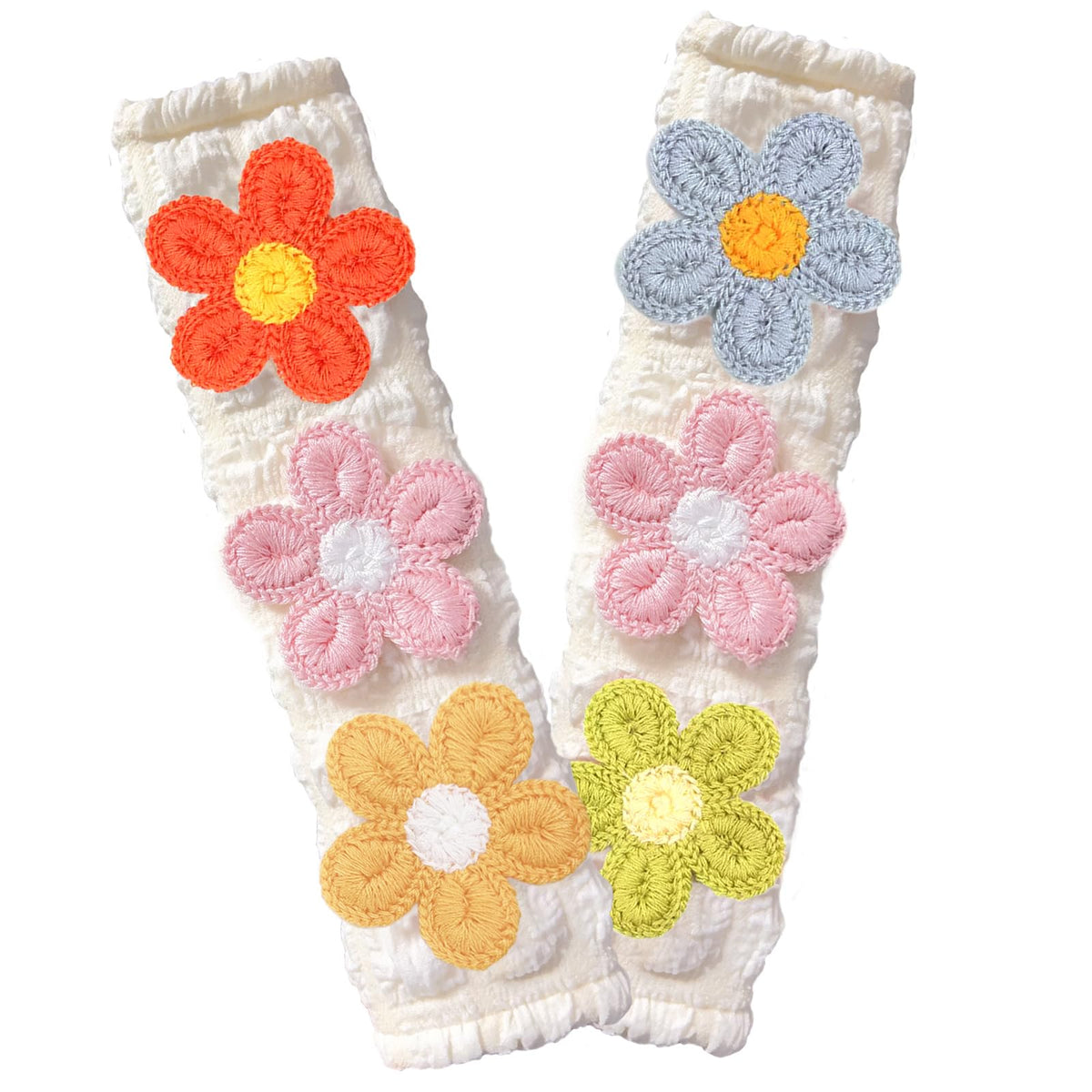 Cute Flower Car Seat Belt Shoulder Pad Cushions (2 in a Pack), Car Accessories Seat Belt Shoulder Strap Protector Universal Cover (White Pink)