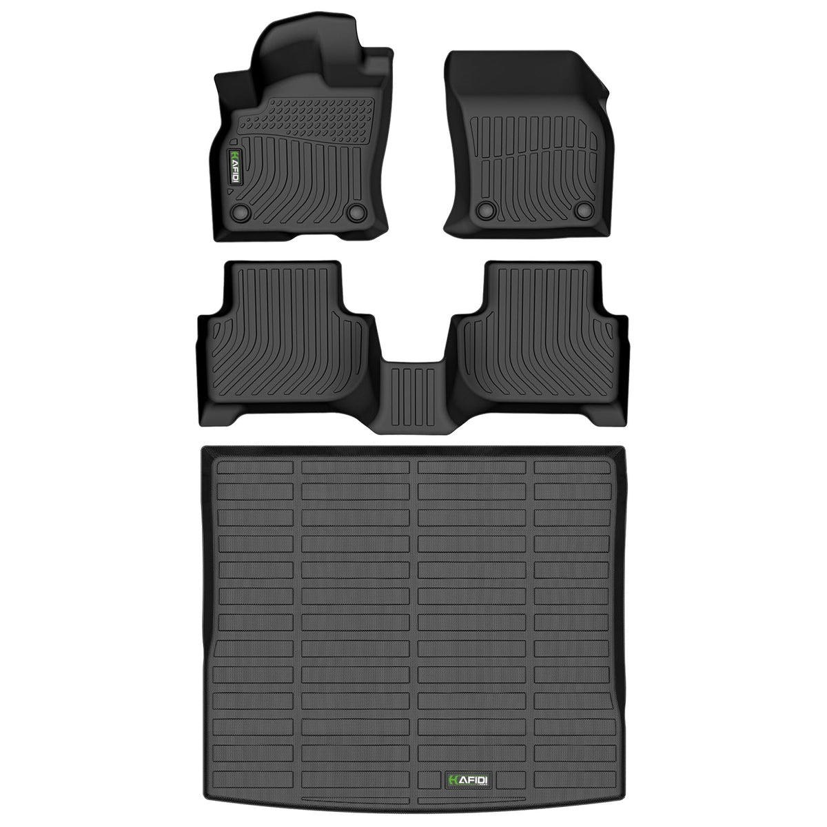 HAFIDI® Floor Mats & Cargo Liner Set Fit for 2023-2027 Kia NIRO & NIRO Hybrid (Not for NIRO EV &NIRO PHEV) All Weather Protection TPE Anti-Slip Floor Liners Custom Accessories -Black