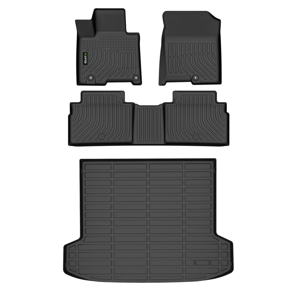 Floor Mats Custom for Toyota Corolla 2009-2013 All Weather Protection TPE Heavy Duty Non-Slip Automotive Floor Liners Fits Front& 2nd Row Full Set Accessories, Black
