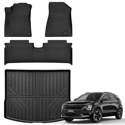 AUXKO Floor Mats Cargo Mat Backrest Mat for 2027 Kia Telluride Hybrid