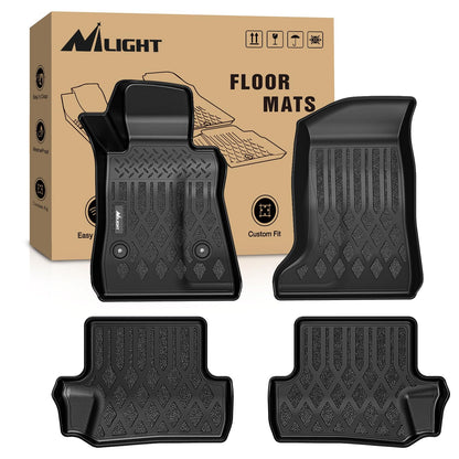 Nilight TPE Floor Mats for Chevy Silverado GMC Sierra Extended Cab
