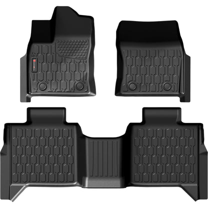 Floor Mats Compatible with Mazda CX-5 2017-2025, All Weather TPE Floor Liners, Custom Fit Car mats, 1st & 2nd Row, Black