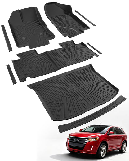 Car Floor Mats for Toyota Prius 2010-2015, 4PCS TPE Car Mats & Trunk Liner