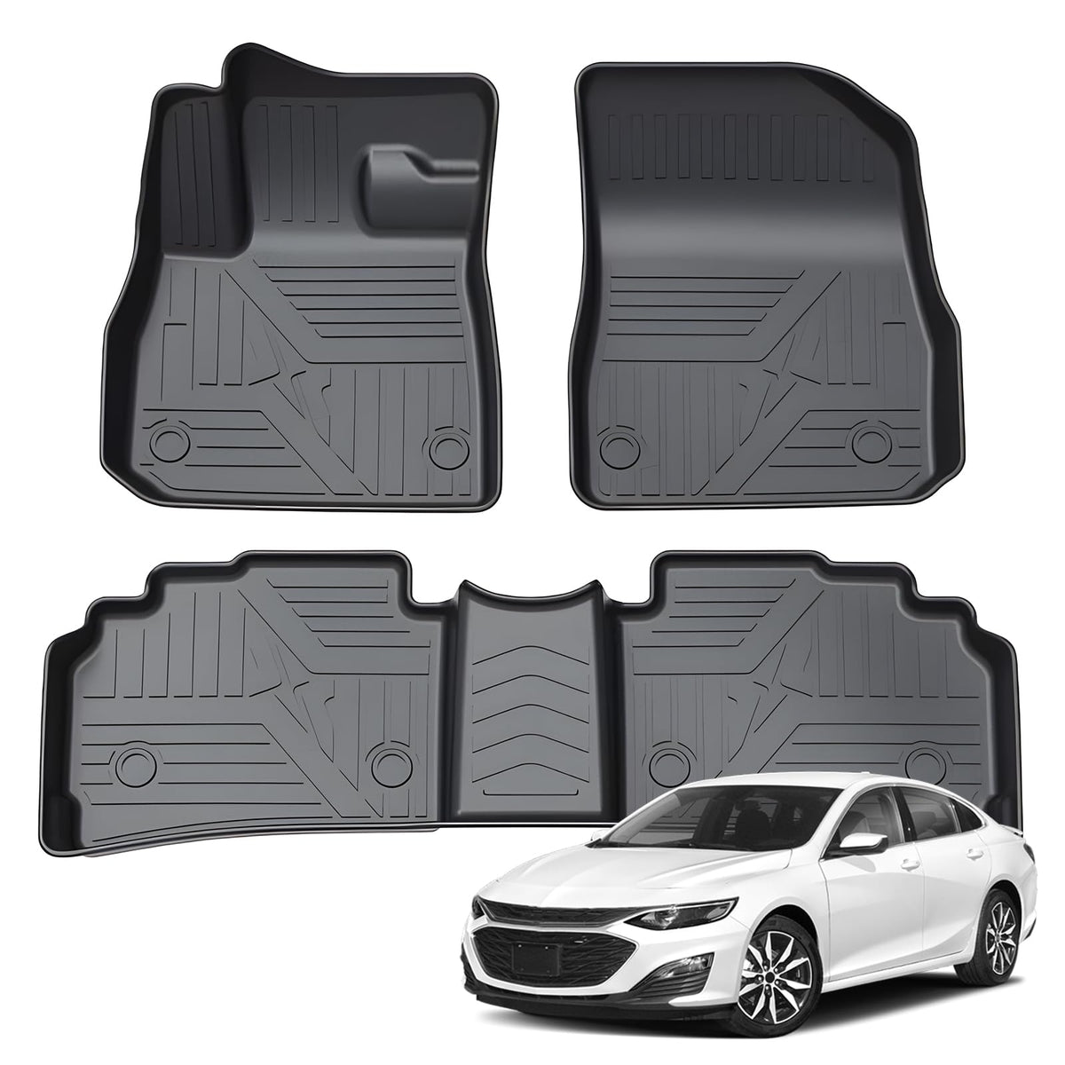 KUST Custom Fit Floor Mats for 2019-2025 2026 Nissan Altima Accessories All Weather Floor Mat Carpet Liners Front Rear 2 Row Seat Black Liner TPE