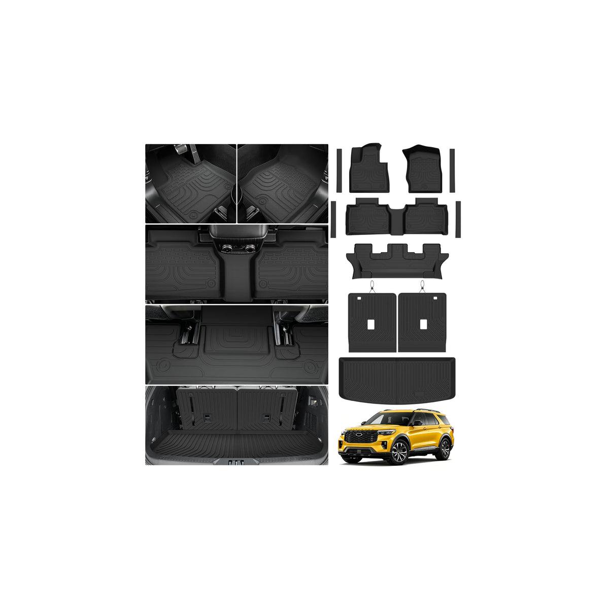 KUST Custom Fit Floor Mats for 2019-2025 2026 Nissan Altima Accessories All Weather Floor Mat Carpet Liners Front Rear 2 Row Seat Black Liner TPE