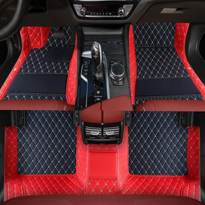 Custom Personalized Floor Mats for Cars，Luxury Full Coverage All Weather Car Floor Mats，Anti-Slip Leather Car Mat Set ，Custom Floor Mats for 99% of Cars, Trucks & SUVs (Pure Black)