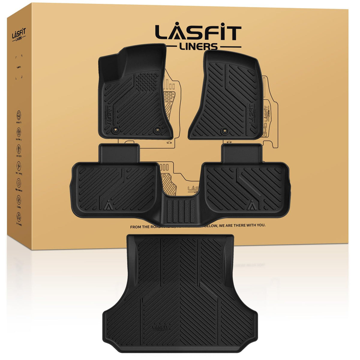 LASFIT Floor Mats for Dodge Durango 7-Seat Models 2013-2026 2027