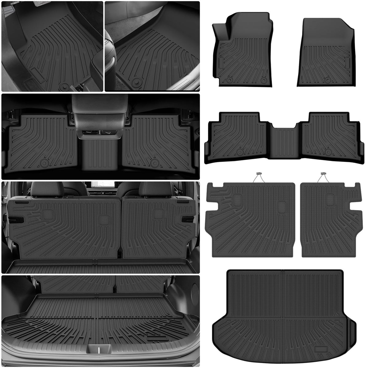 Cartist Floor Mats Fit for Honda HR-V HRV 2023 2024 2025 2026 (Include Hybrid) All Weather Floor Liners Front & 2nd Row Floor Mat for HRV Heavy Duty