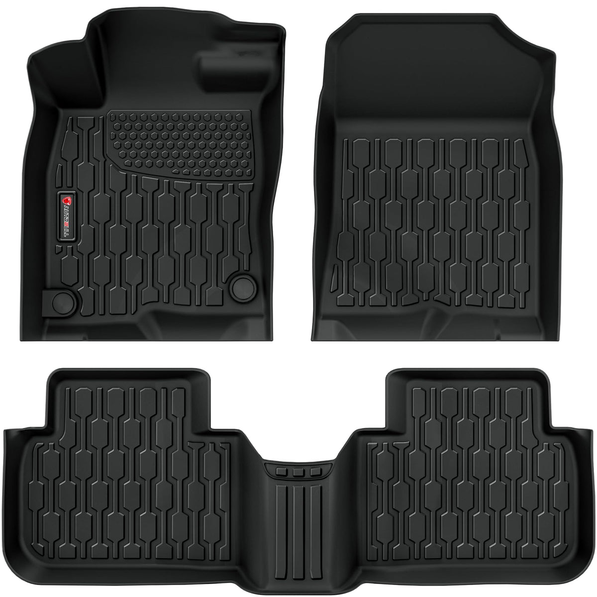Floor Mats Compatible with Mazda CX-5 2017-2025, All Weather TPE Floor Liners, Custom Fit Car mats, 1st & 2nd Row, Black