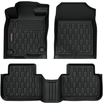 Floor Mats Compatible with Mazda CX-5 2017-2025, All Weather TPE Floor Liners, Custom Fit Car mats, 1st & 2nd Row, Black