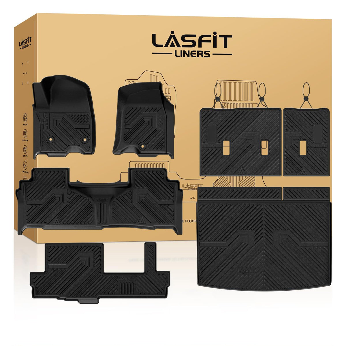 LASFIT Floor Mats for Chevy Equinox/GMC Terrain 2026 2025 2027(Gas Only)
