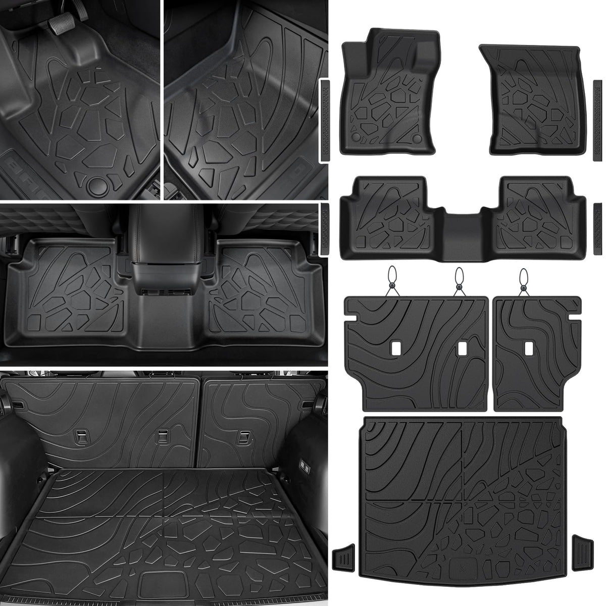 Floor Mats for Ford Expedition Max 2018-2024 8 Seats w/Cargo Mat