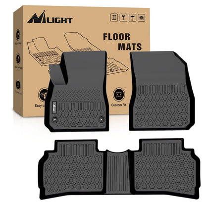 Nilight TPE Floor Mats for Chevy Silverado GMC Sierra Extended Cab