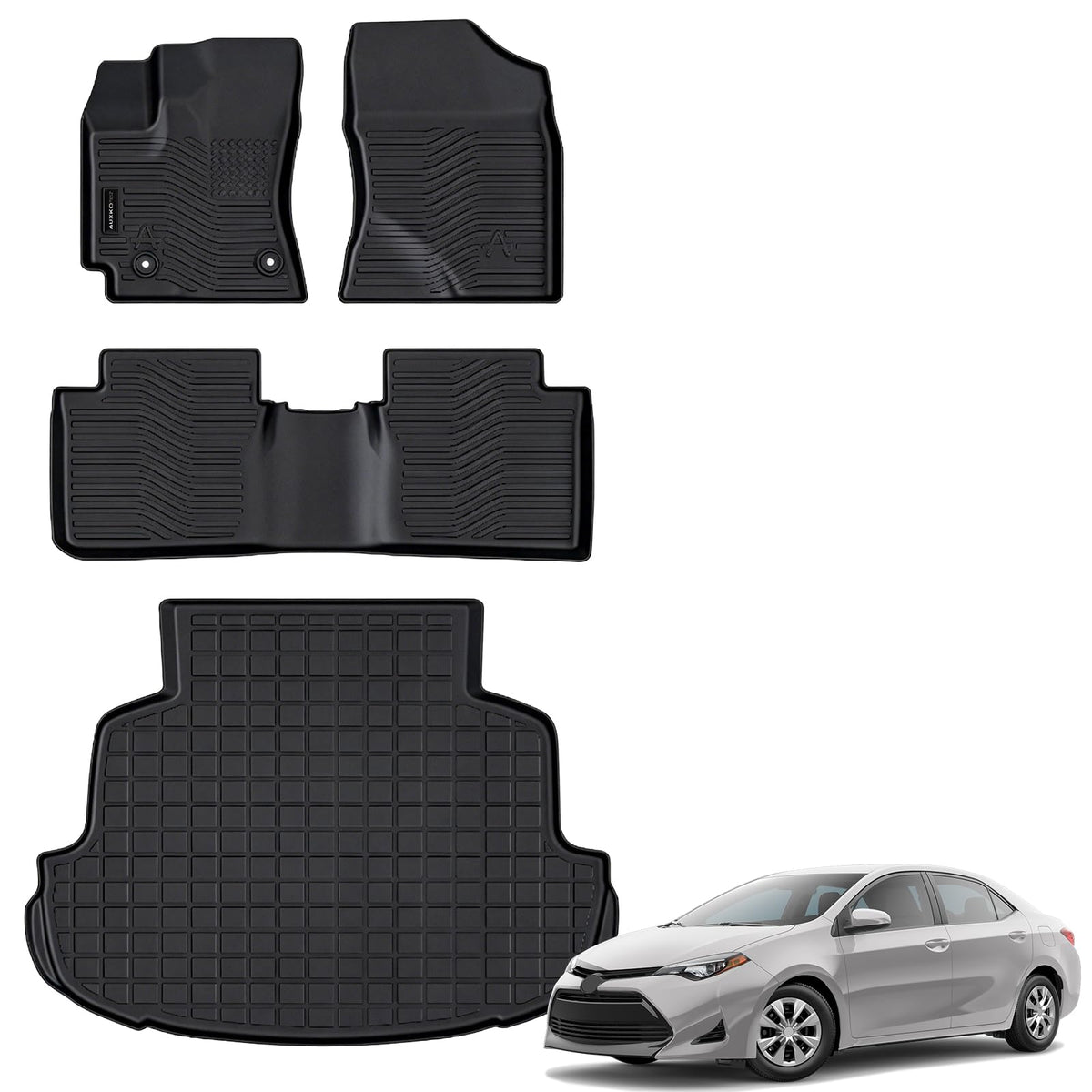 AUXKO All Weather Floor Mats for Toyota Camry 2025 2026 Include Hybrid