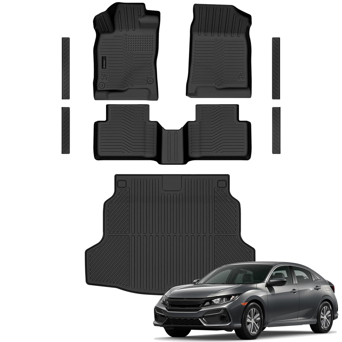 AUXKO All Weather Floor Mats for Honda Accord Sedan 2013-2017