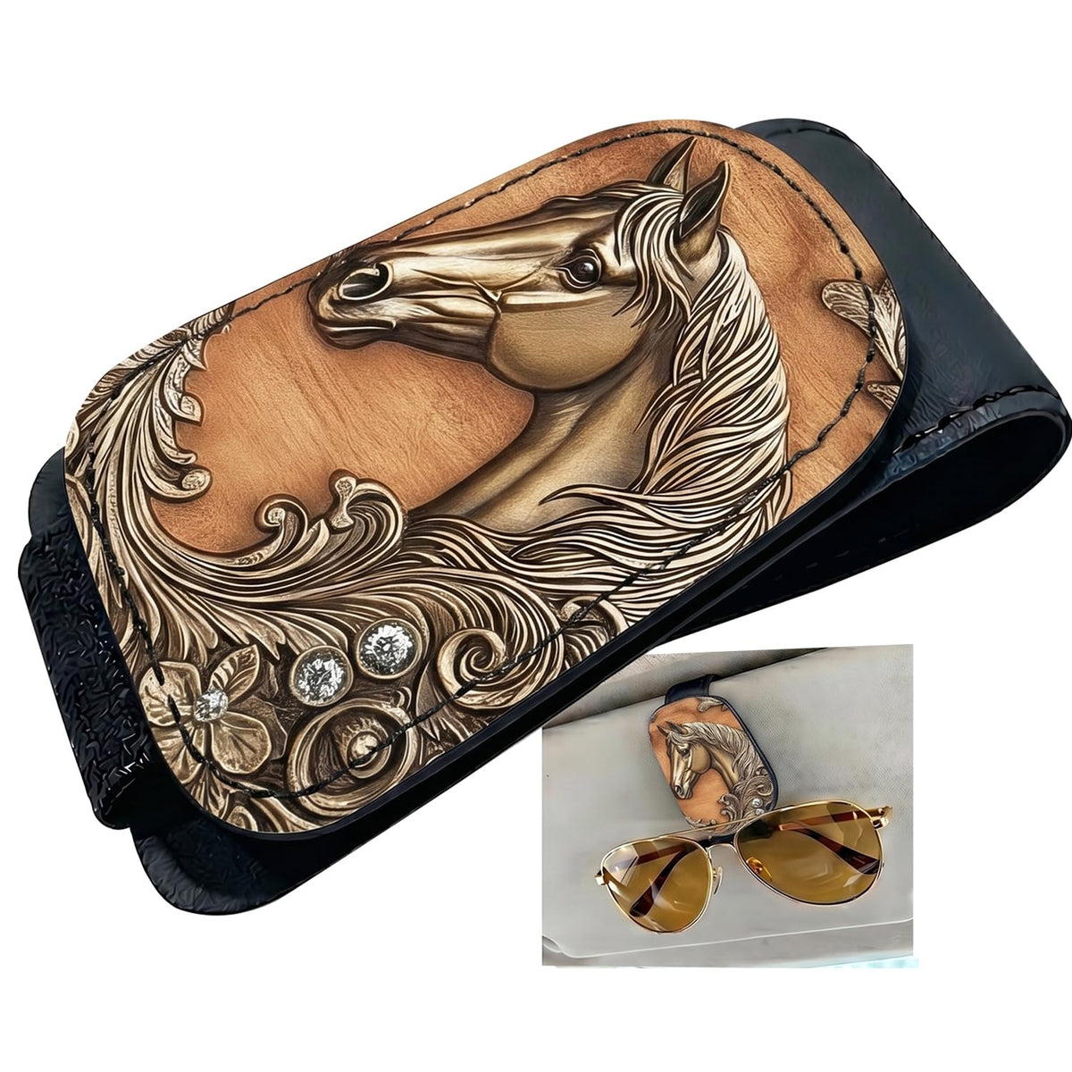 Ocean Turtle Car Sunglasses Holder Universal Magnetic Visor Accessories