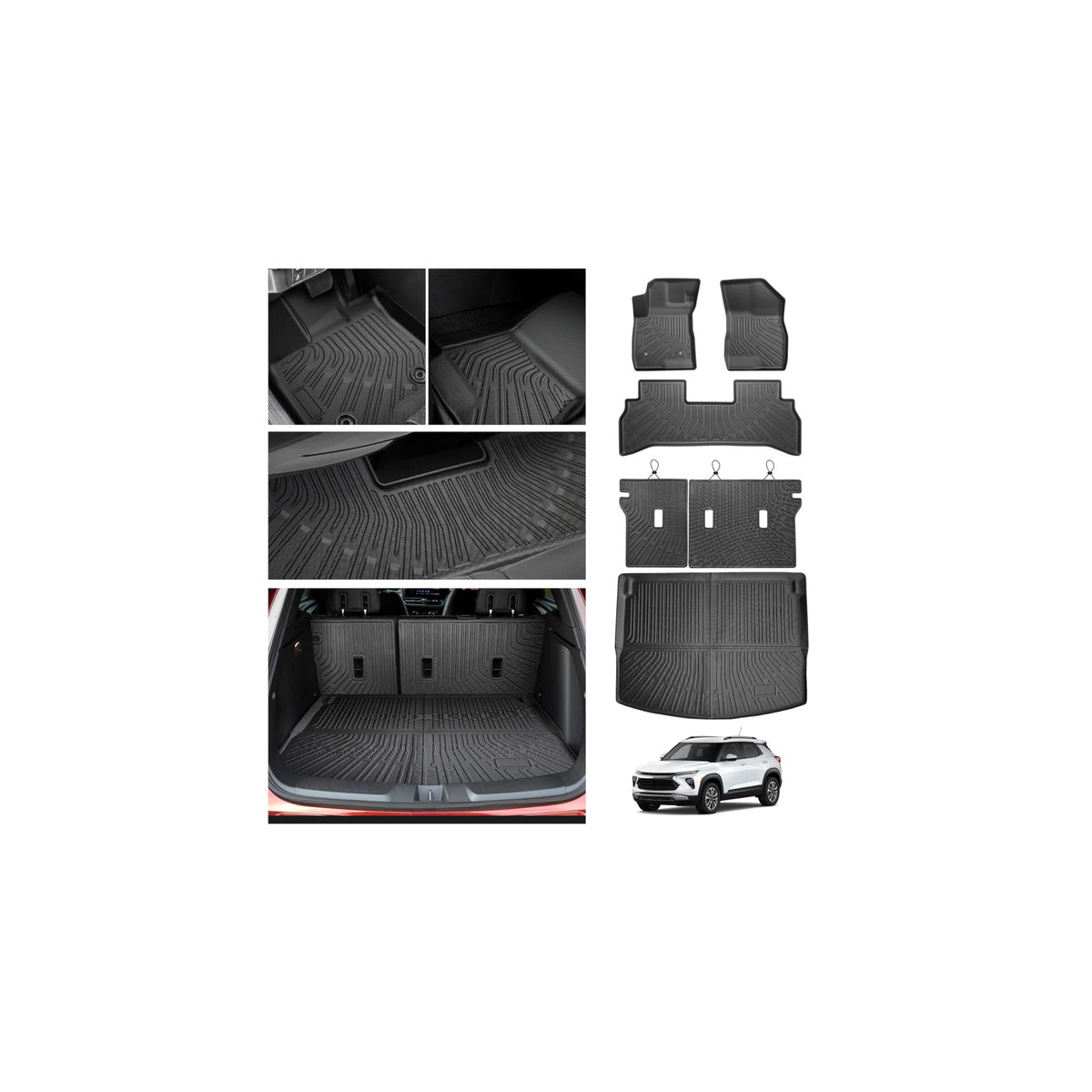 Cartist Floor Mats Fit for Honda HR-V HRV 2023 2024 2025 2026 (Include Hybrid) All Weather Floor Liners Front & 2nd Row Floor Mat for HRV Heavy Duty