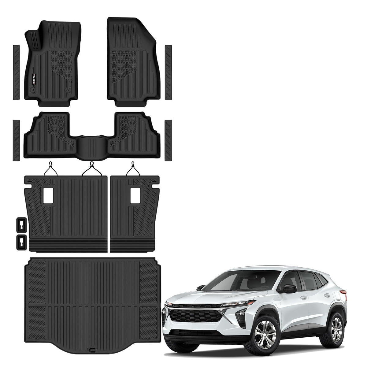 All Weather Floor Mats Full Sets for 2015-2020 Chevy Chevrolet Suburban