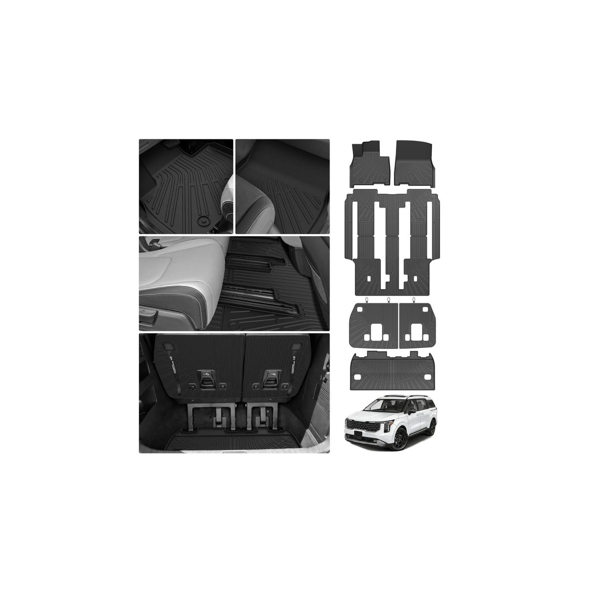 Cartist Floor Mats Fit for Honda HR-V HRV 2023 2024 2025 2026 (Include Hybrid) All Weather Floor Liners Front & 2nd Row Floor Mat for HRV Heavy Duty