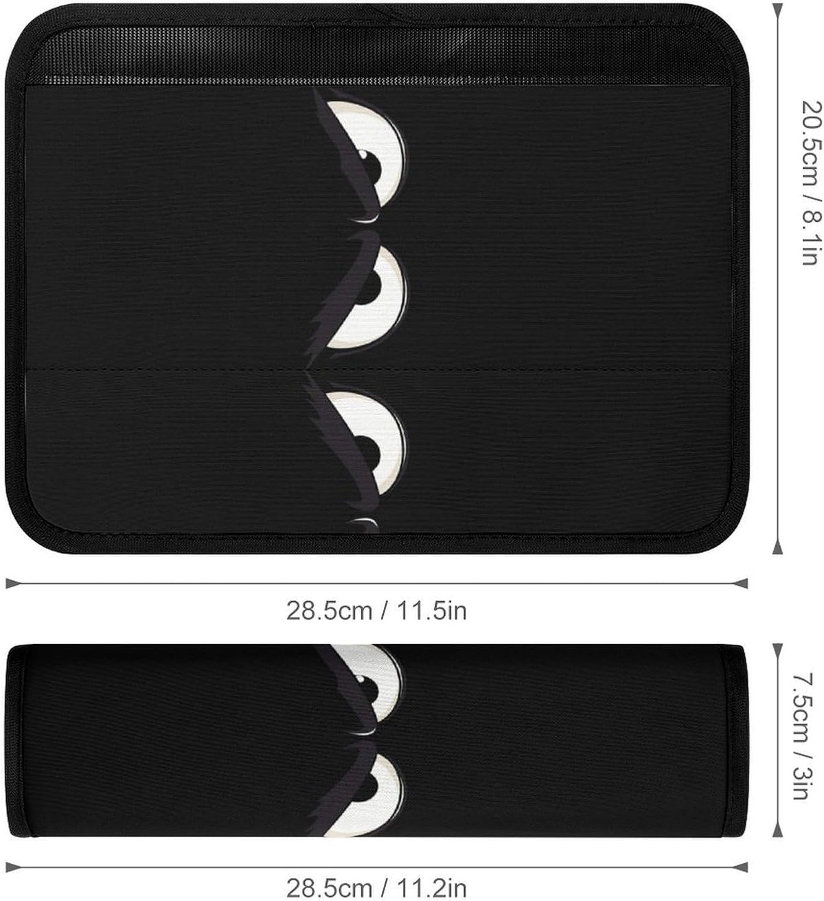 Evil Eye Angry Car Seat Neck Cover Seatbelt Shoulder Strap Pad Car Accessories Shoulder Protector for Car Seat Belt Harness Covers 2 Pack