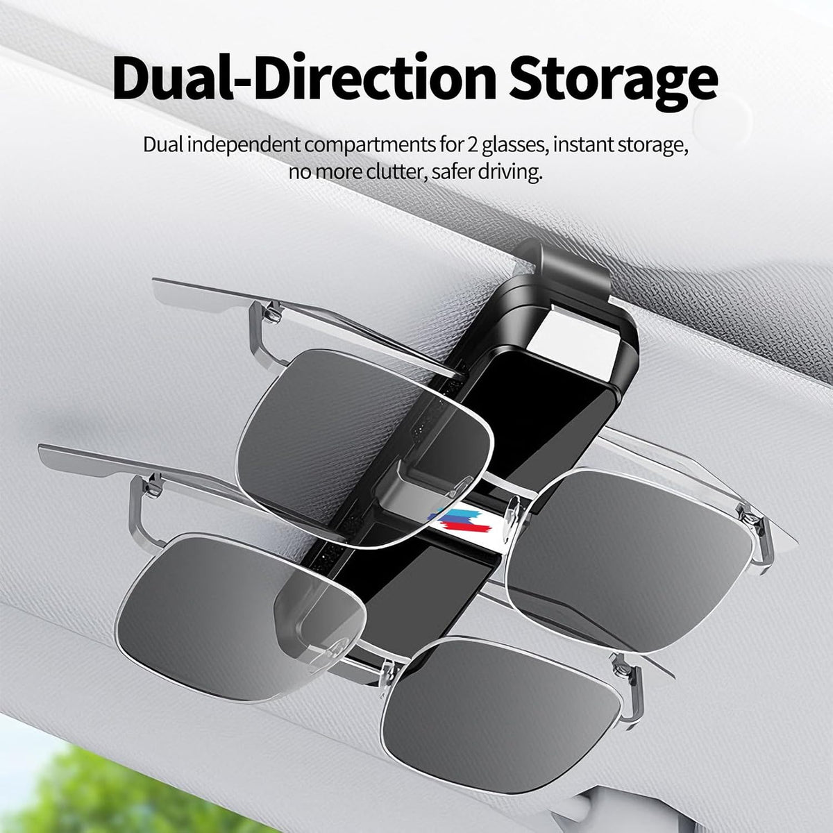 1 Pack ABS Sunglasses Holder for Car Visor for BMW X5 X3 X1 X7 X6