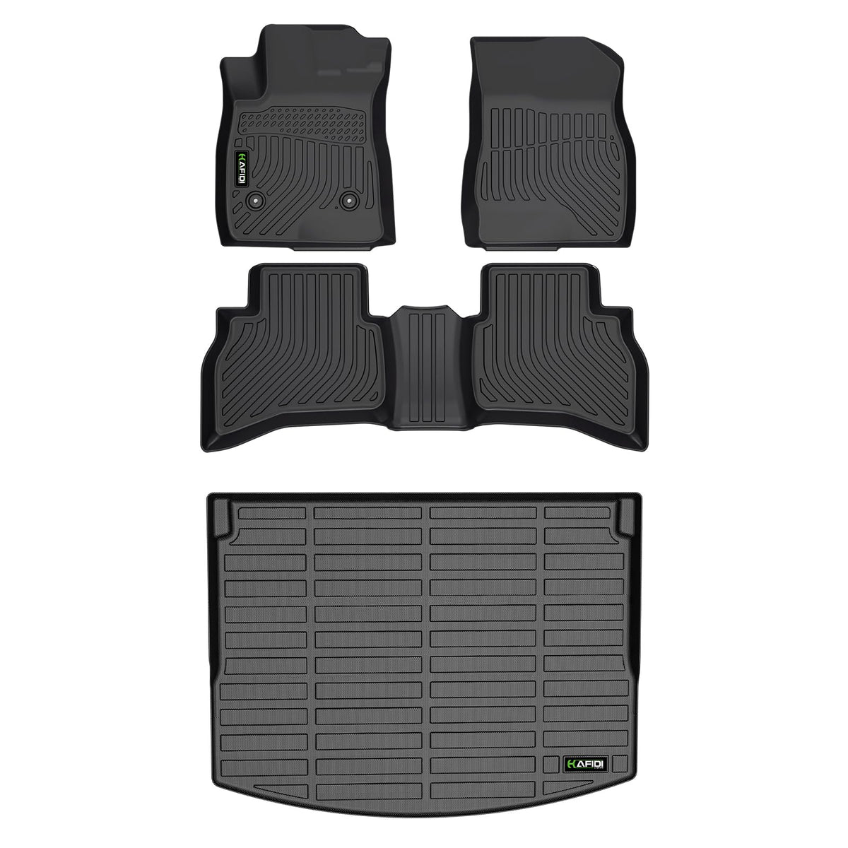 Floor Mats Custom for Toyota Corolla 2009-2013 All Weather Protection TPE Heavy Duty Non-Slip Automotive Floor Liners Fits Front& 2nd Row Full Set Accessories, Black