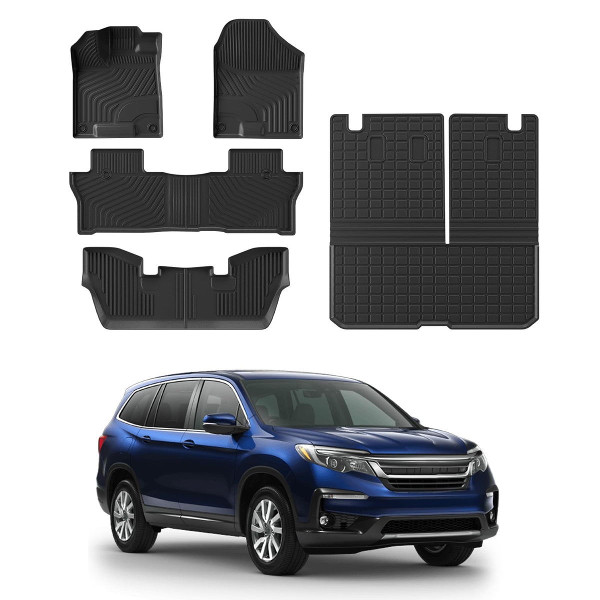 Rongtaod Floor Mats Set for 2021-2026 Kia Sorento 6&7 Seats Accessories