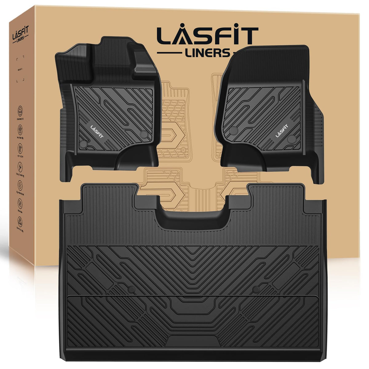 LASFIT Floor Mats for Ford Mustang Mach-E 2026 2025 2024 2023 2022 2021