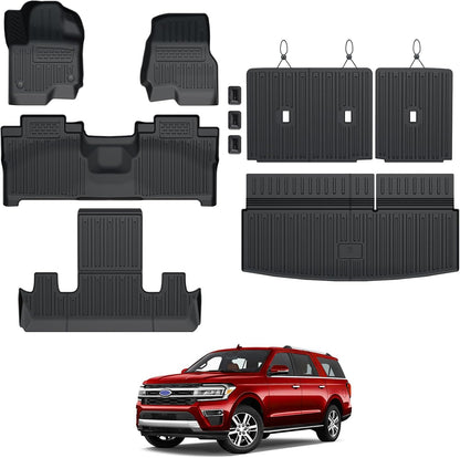 Floor Mats for 2018-2024 Ford Expedition 7-Seat Accessories