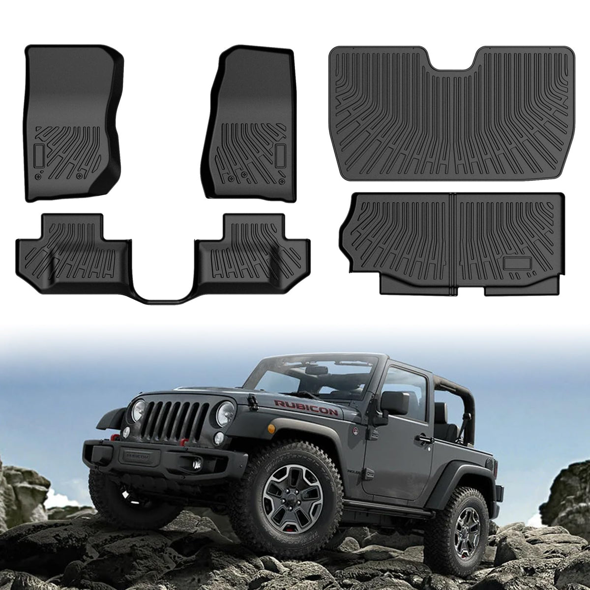 Cartist Floor Mats Fit for Honda HR-V HRV 2023 2024 2025 2026 (Include Hybrid) All Weather Floor Liners Front & 2nd Row Floor Mat for HRV Heavy Duty