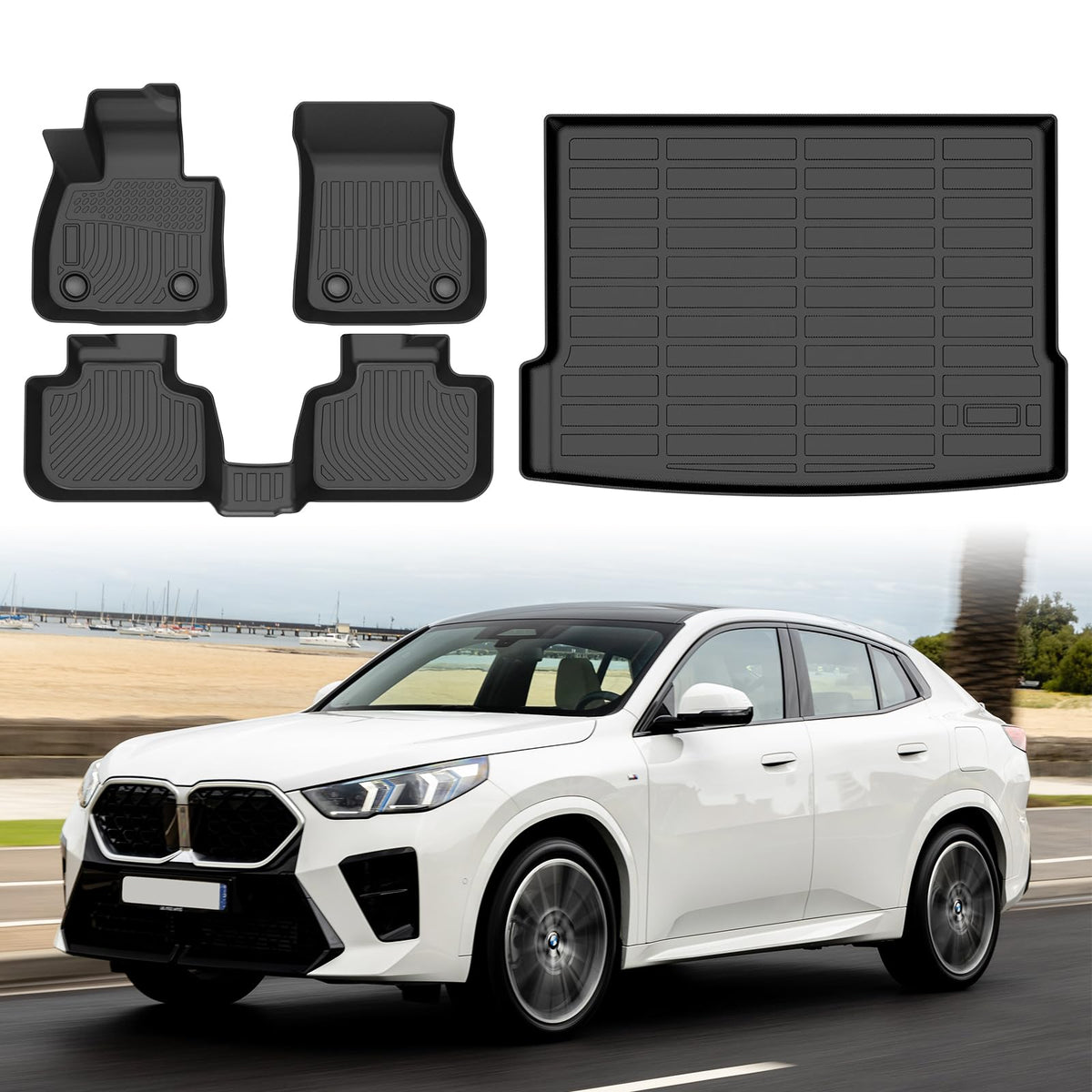 Cartist Floor Mats Fit for Honda HR-V HRV 2023 2024 2025 2026 (Include Hybrid) All Weather Floor Liners Front & 2nd Row Floor Mat for HRV Heavy Duty