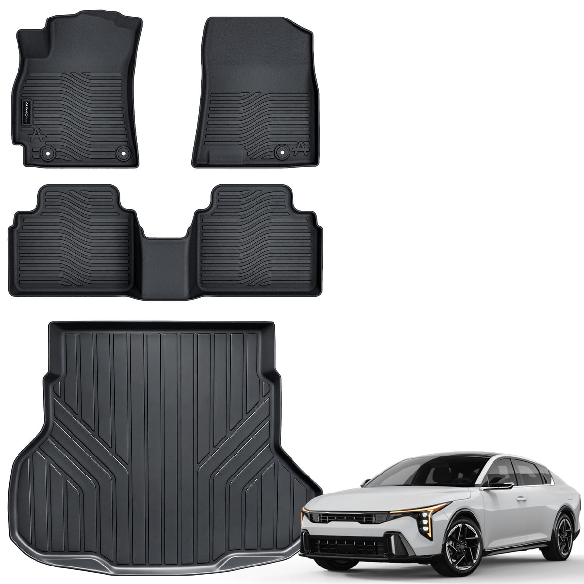 AUXKO Floor Mats Cargo Mat Backrest Mat for 2027 Kia Telluride Hybrid