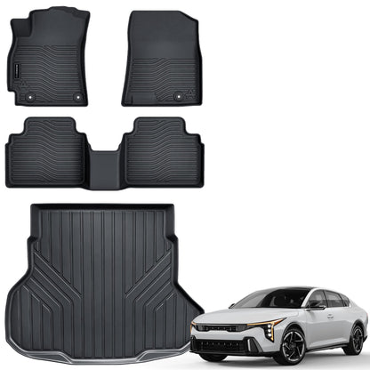AUXKO Floor Mats Cargo Mat Backrest Mat for 2027 Kia Telluride Hybrid