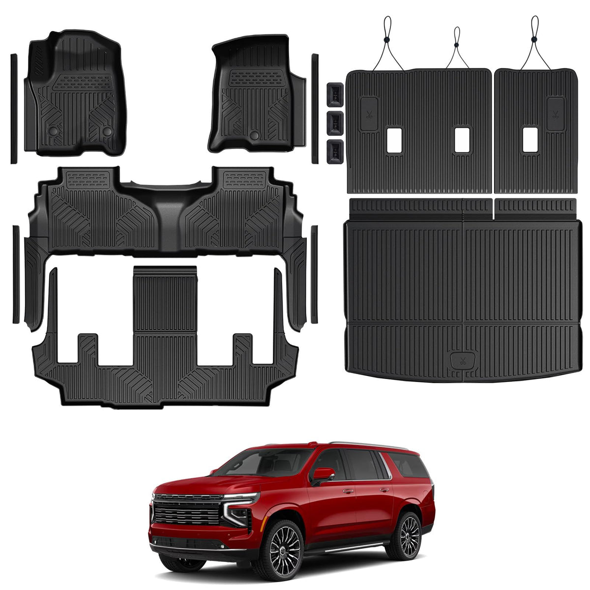 Floor Mats for 2018-2023 Chevy Traverse 7-Seat Accessories