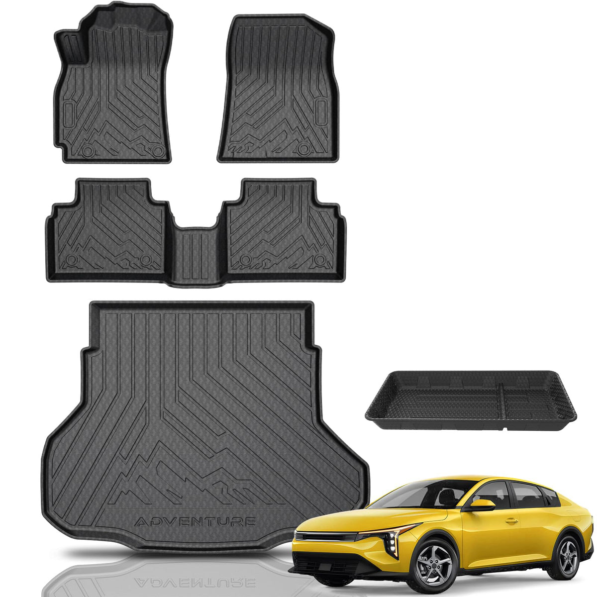 KUST Custom Fit Floor Mats for 2019-2025 2026 Nissan Altima Accessories All Weather Floor Mat Carpet Liners Front Rear 2 Row Seat Black Liner TPE