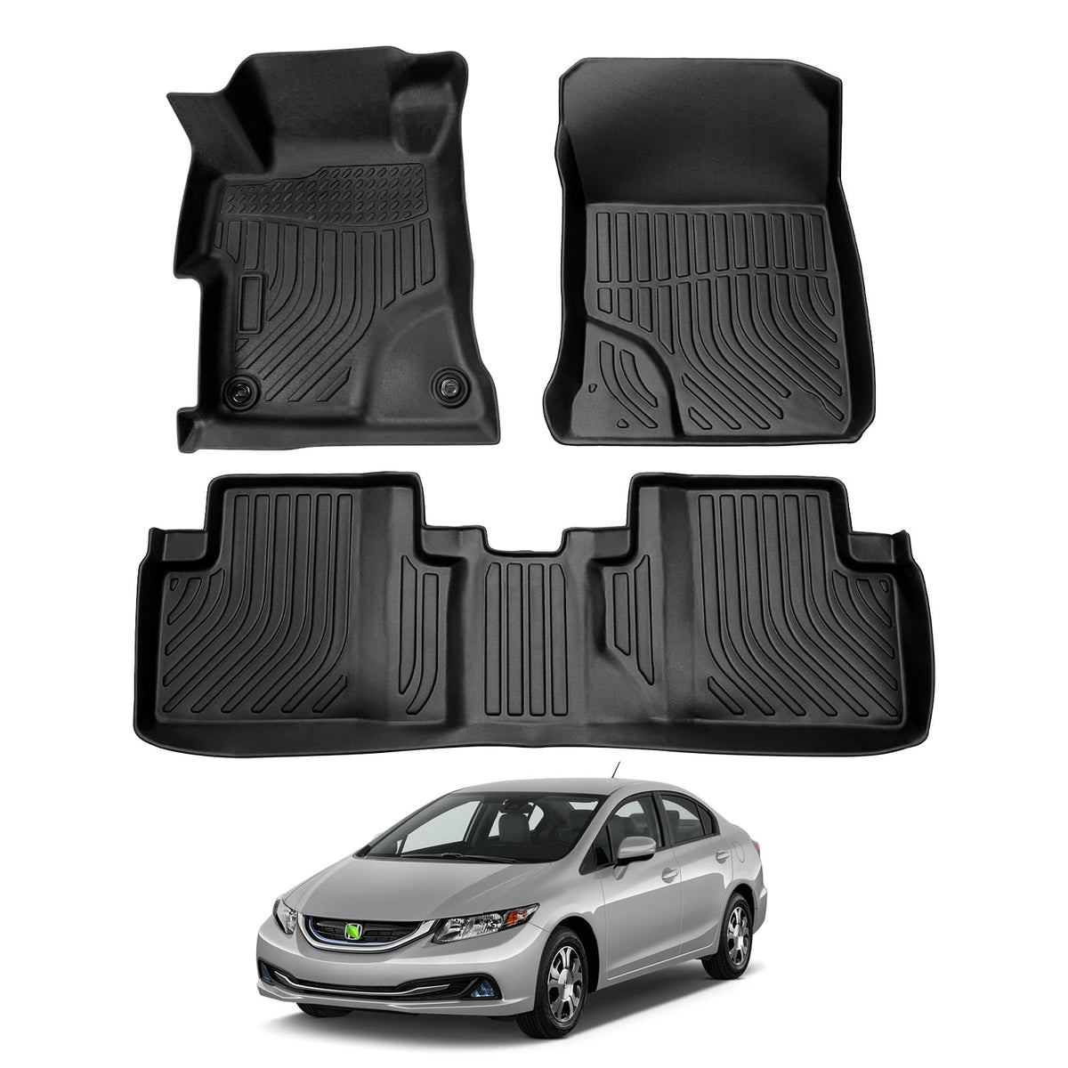 Cartist Floor Mats Fit for Honda HR-V HRV 2023 2024 2025 2026 (Include Hybrid) All Weather Floor Liners Front & 2nd Row Floor Mat for HRV Heavy Duty