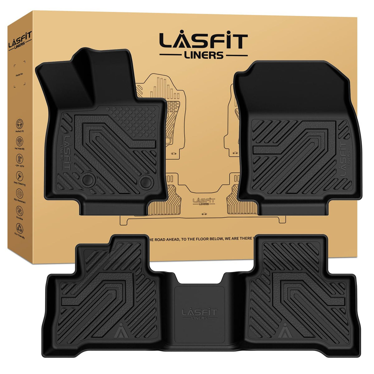 LASFIT Floor Mats for Toyota 4Runner 2013-2024 & for Lexus GX460 2014-2023