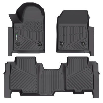 Floor Mats Custom for Toyota Corolla 2009-2013 All Weather Protection TPE Heavy Duty Non-Slip Automotive Floor Liners Fits Front& 2nd Row Full Set Accessories, Black