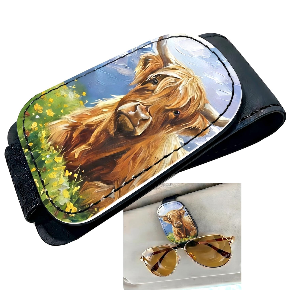 Ocean Turtle Car Sunglasses Holder Universal Magnetic Visor Accessories