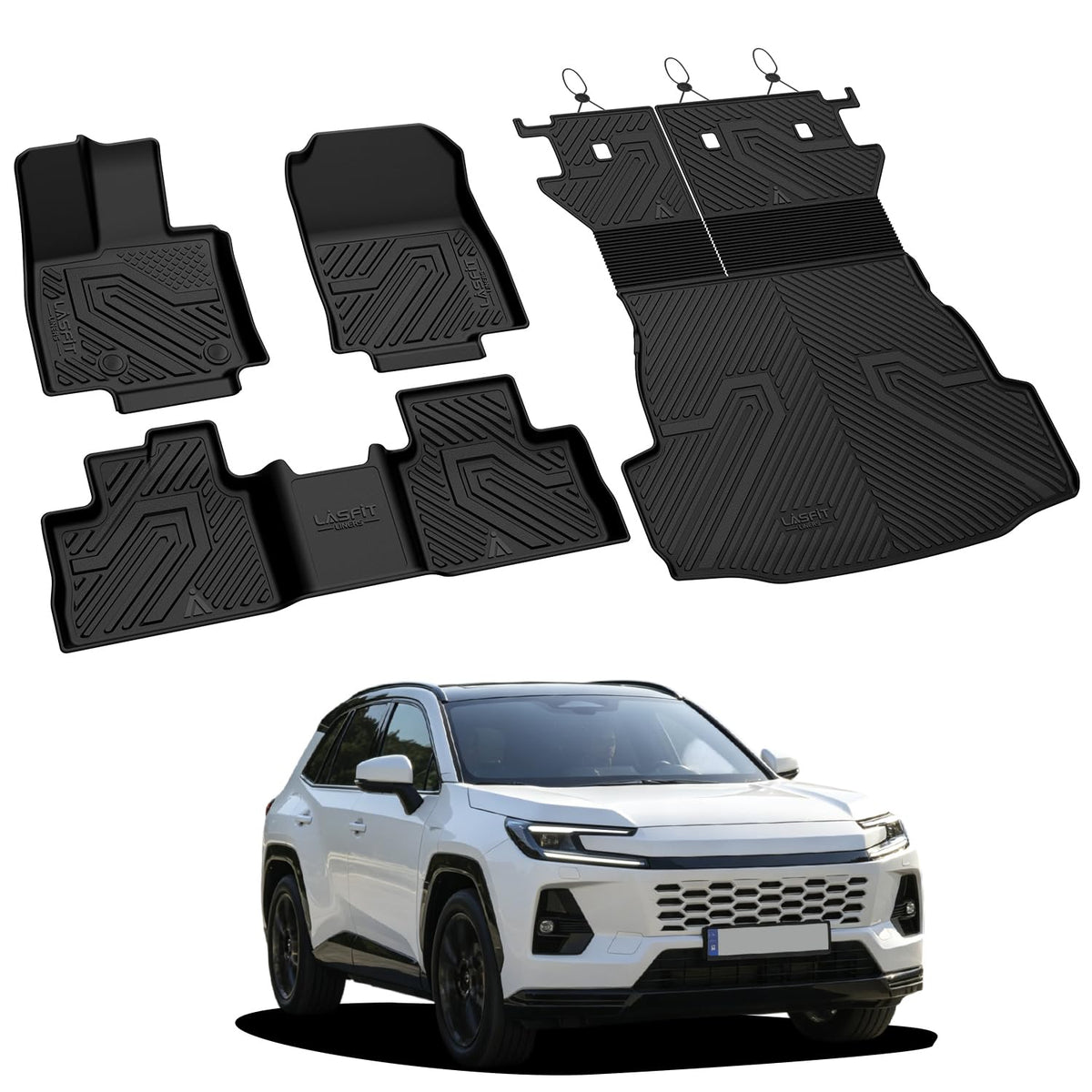LASFIT Floor Mats for Toyota 4Runner 2013-2024 & for Lexus GX460 2014-2023