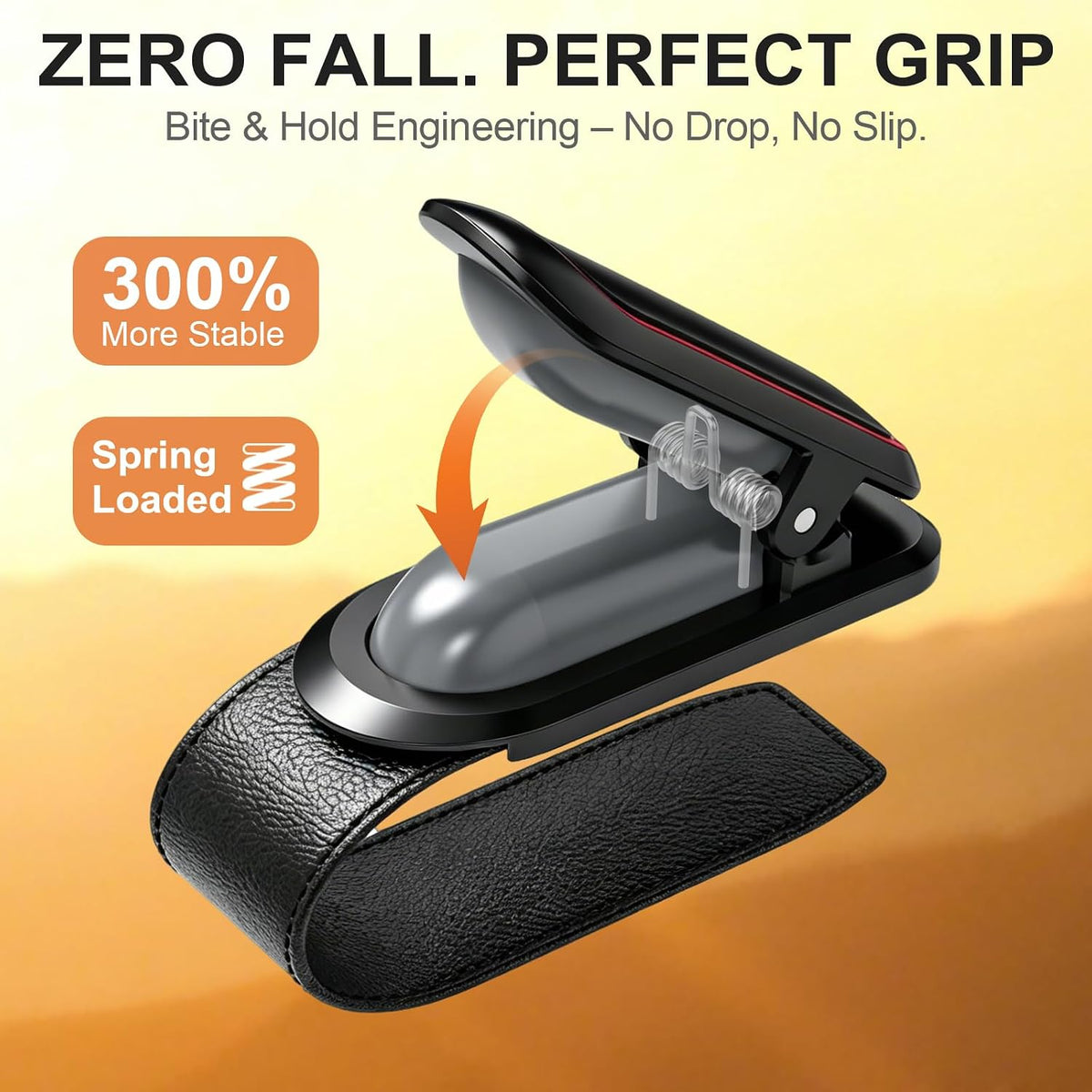 Veharvim Sunglass Holder for Car, 2 Pack, Metal Clip, One-Handed Operation