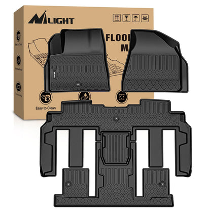 Nilight TPE Floor Mats for Chevy Silverado GMC Sierra Extended Cab