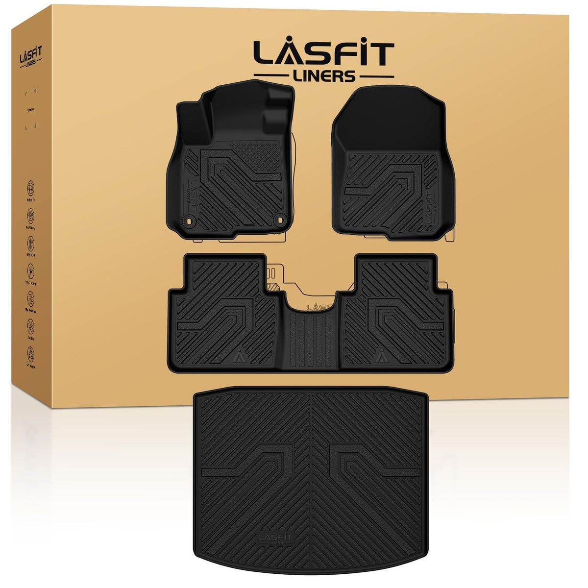 LASFIT All Weather Floor Mats for Honda Civic 2022-2026【Gasoline Sedan】
